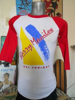 80s Vintage 1983 BARRY MANILOW North American Tour Jersey T Shirt 