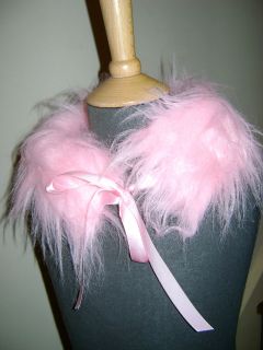 Pink Lion Animal Mane Shrug Stole Wrap Faux Fur Fancy Dress Handmade 