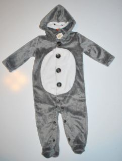Crazy 8 Baby Boy or Girl PENGUIN Hooded Novelty Costume Footed Romper 