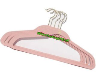 Joy Mangano Huggable Hangers Suit Pink Ribbon Brass Lot of 100