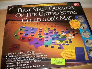   Quarters Of The United States Collectors Map & book, 1999 2008 NEW