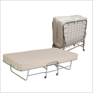 Mantua 39 Inch Zinc Plated Steel Roll A Way Bed with Mattress