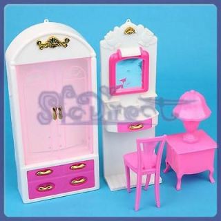 Newly listed Cabinet Dressing Table Chair furniture Set for Barbie