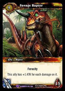 savage raptor elements 178 wow tcg from czech republic time