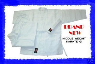 white 8 oz karate uniform gi size 2 martial arts