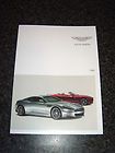Aston Martin DBS 2012 Sales Brochure 62 pages   inc Carbon Edition 