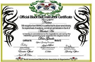 martial arts black belt certificate all styles grades  28 