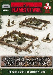 BB149 Log Emplacements   Gun Pit Markers (winter) Scenery Flames of 