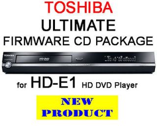 REGION FREE & V4.0 FIRMWARE CD PACK FOR TOSHIBA HD E1 HD DVD PLAYER