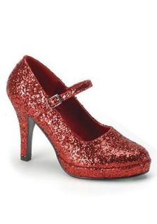   CONTESSA 50G 4 Inch Heel Mary Jane Pump WomenS Size Shoe With Glitter