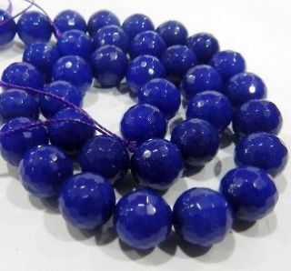   8mm,6mm,4mm) AAA+++ Faceted Natural Blue Sapphire Gemstone Loose Bead
