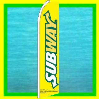 subway 15 ft tall feather swooper bow banner ad flag  