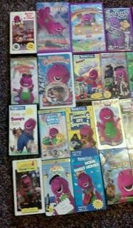 Huge Lot Of Barney VHS Tapes Some VERY RARE TITLES OOP 24 Tapes