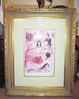 framed marc chagall ltd ed signed lithograph 39 500 d