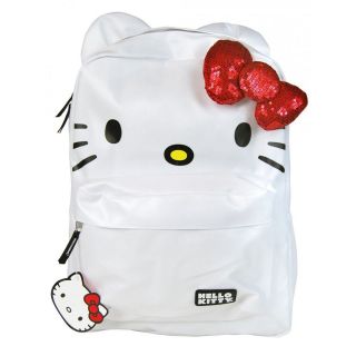 Loungefly Hello Kitty Sequin Bow Backpack White NEW Officially 