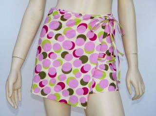moschino mare retro dot swimsuit skirt cover up 44 nwt