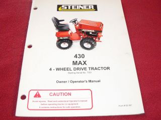steiner 430 max 4x4 tractor operator s manual time left