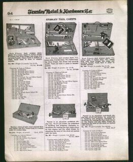 1930 ad stanley tool chests kits carpenter 