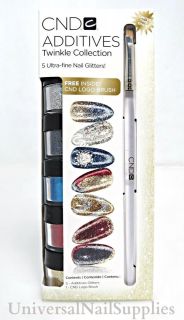CND Additives Twinkle Collection 5 Ultra Fine Nail Glitters .25oz 