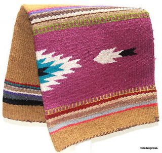 Wool Double Weave Dark Tan Navajo Saddle Blanket Horse Tack Equine