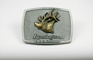 Belt Buckle Vintage Pewter Bugling Elk Remington Country Sid Bell 1986 