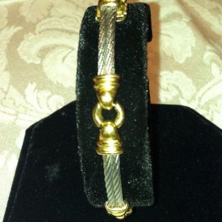 charriol 18k gold double cable circle link bracelet 7 returns