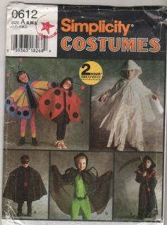 0612 Pattern Costume Childs Cape Ghoul Ghost Butterfly Ladybug 2 4 6 