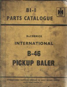 mccormick international baler b46 parts manual b 46 time left