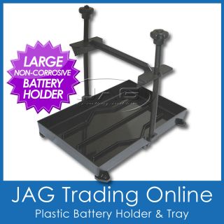 LARGE BOAT BATTERY STABILISER TIE HOLD DOWN PLASTIC TRAY Boat/Marine 
