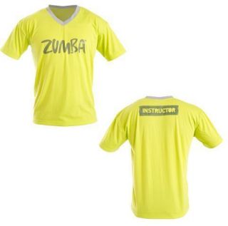 Zumba Mens Instructor V Neck Shirt   Green   ZIN Members Only