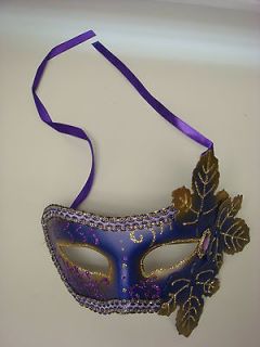   VENETIAN HALF MASK Diamond Carnival Costume Masquerade Fancy Dress 062