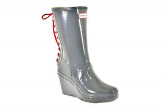 Hunter Verbier Gray Slate Rubber Winter Snow Rain Boot Rainboot W23957 