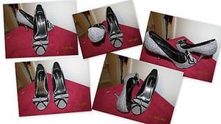 charlotte russe womens size 8 fabric chevron peep toe heel  Holiday