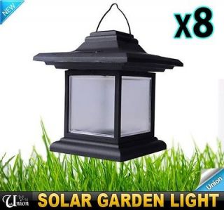 New 8pcs Outdoor LED Solar Garden Light Grass Lights Spotlight Hanging