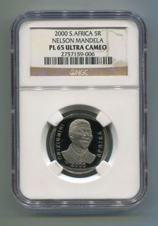 ngc proof pl 65 south africa nelson mandela r5 coin