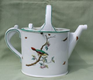 RARE W T COPELAND SPODE WATERING CAN WITH HAND COLOURED DECORATION C 