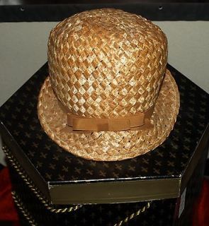 VINTAGE LADIES HATS Union Made USA Straw like Poly Weave Bonnet 