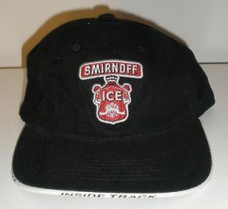new smirnoff ice black baseball hat inside track time left