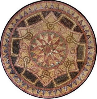 medallion mosaic pattern tile art stone floor tabletop from canada