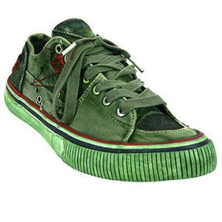 replay mens size 10 m sneakers sasha army green canavs