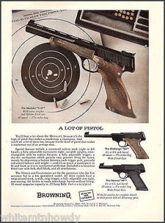   Medalist PISTOL AD w/Challenger & Nomad Vintage Gun Advertising