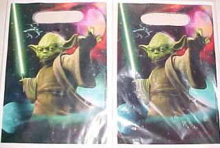 NEW STAR WARS TOY LOOT BAGS PARTY SUPPLIES YODA PARTY TREAT BAGS