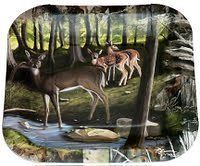 NEXT CAMO CAMOUFLAGE & DEER SQUARE PARTY PAPER PLATES 7   SET OF 8