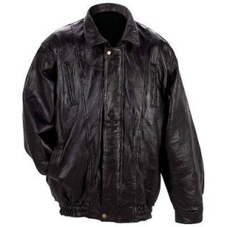 Mens Genuine Lambskin Leather Bomber Motorcycle Biker Jacket~M L XL 