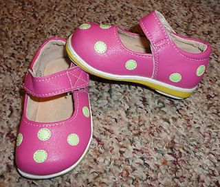 NEW NIP toddler girls PUDDLE JUMPER mary jane shoes sz 2 3 PINK lime 