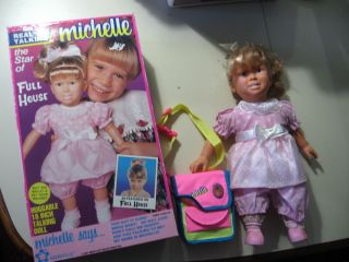 Vintage Real Talking Michelle doll, from Full House, w/box, manual 