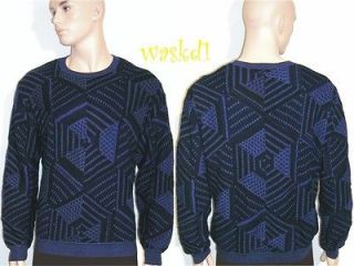 Authentic MISSONI Mens Couture COLLECTABLE blue GILBERTO wool Runway 