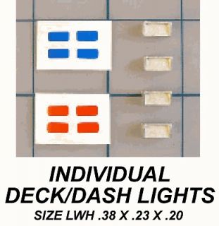 18 deck dash lights for model police cars single