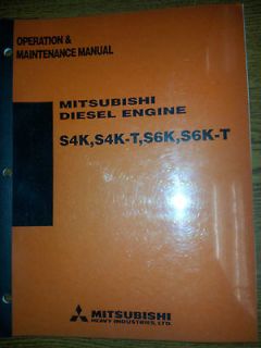 MITSUBISHI DIESEL ENGINE S4K / S4K T / S6K / S6K T OPS/MAINT MANUAL 