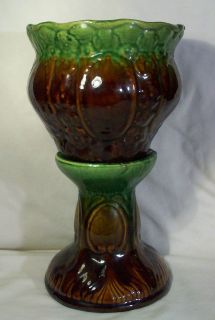 FABULOUS Early 1900s JW McCoy Jardiniere and Pedestal PRICE REDUCTION 